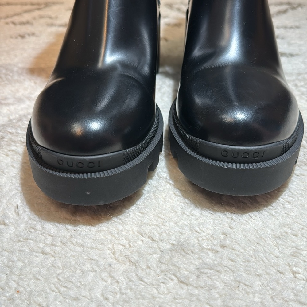 Gucci Trip Embellished Block Heel Chelsea Boots - Picture 6 of 15